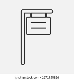 advertising banner icon on background