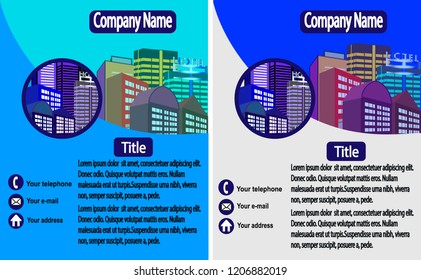 Advertising banner with icons vector design