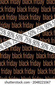 An advertising banner on the occasion of the Black Friday sale. Vector illustration concepts of online shopping website and mobile website banners, posters, newsletter designs, ads, coupons, social me