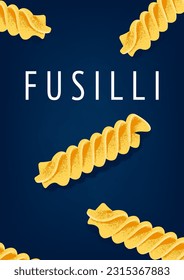 advertising banner pasta fusilli pattern