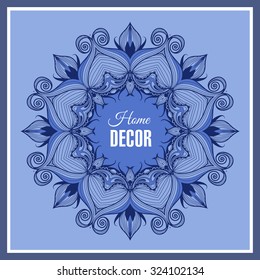 Advertising banner with round pattern for gift shop and store utensils. Vector illustration