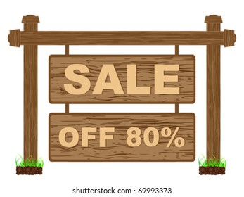 advertising banner for sales eighty percent discount