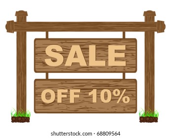 advertising banner for sales ten percent discount