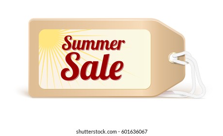 Advertising banner sales with typography. Advertising in retro style on the label, tag with the bright sun on white background