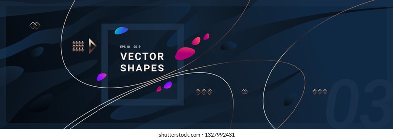 Advertising banners design. Ready for animation, easy customise. Elegant vector shapes.