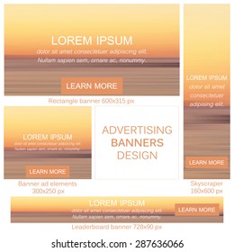 Advertising banners in different sizes for your web 