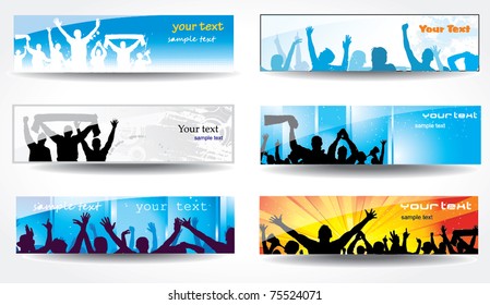 Advertising banners for sports championships and concerts