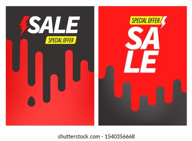 Advertising banners vector set. Special offer 