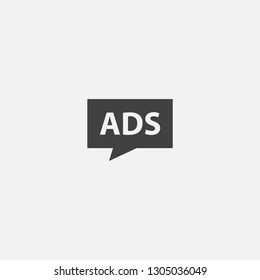 Advertising base icon. Simple sign illustration. Advertising symbol design. Can be used for web, print and mobile