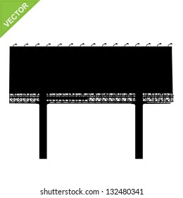 Advertising billboard silhouettes vector