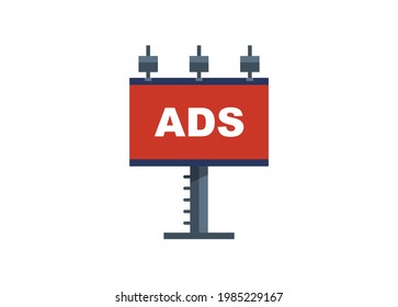 Advertising billboard. Simple flat illustration.