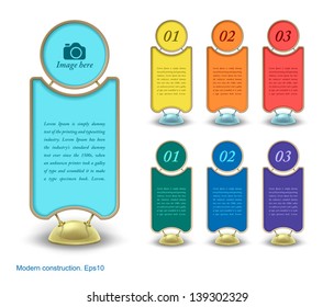 Advertising billboard, web element design, modern construction, vector