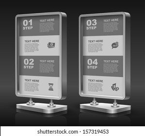 Advertising billboard, web element design, modern construction, vector