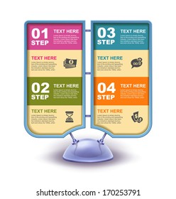 Advertising billboard, web element design, modern construction, vector