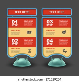 Advertising billboard, web element design, modern construction, vector