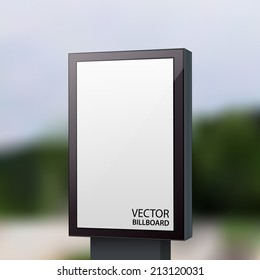 Advertising billboard for your design. Vector background