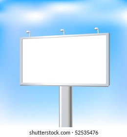 Advertising Blank Billboard Over Sky