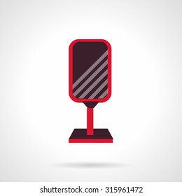 Advertising blank brown signboard with red frame flat vector icon. Outdoors advertisement samples. Elements of web design.
