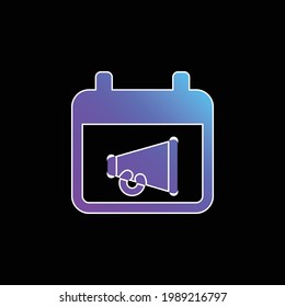 Advertising blue gradient vector icon