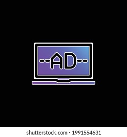 Advertising blue gradient vector icon