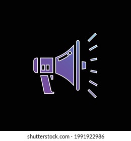 Advertising blue gradient vector icon