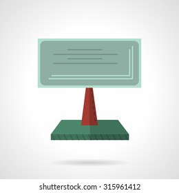 Advertising board with place for text. Flat color vector icon. Outdoor advertising. Elements for web design and business