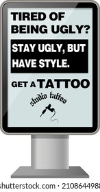 advertising board advertising tattoo studio