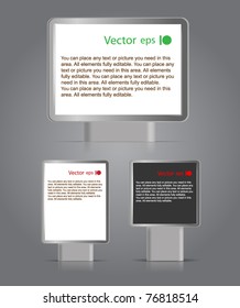 Advertising boards different formats. Place your text on them