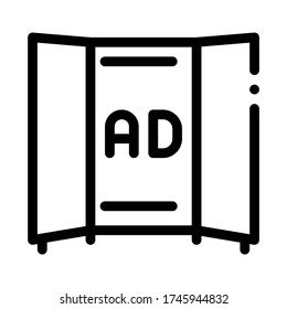 advertising booklet icon vector. advertising booklet sign. isolated contour symbol illustration