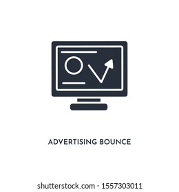 advertising bounce icon. simple element illustration. isolated trendy filled advertising bounce icon on white background. can be used for web, mobile, ui.