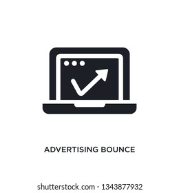 advertising bounce isolated icon. simple element illustration from programming concept icons. advertising bounce editable logo sign symbol design on white background. can be use for web and mobile