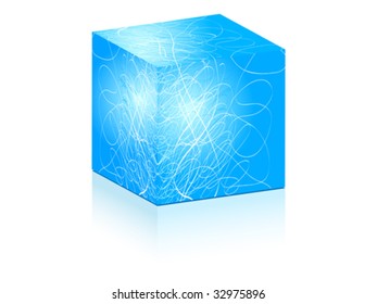 departamento minorista de caja de publicidad - ilustración vectorial