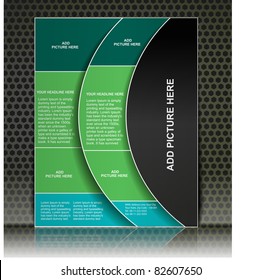 advertising brochure design template, vector.