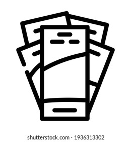 advertising brochures line icon vector. advertising brochures sign. isolated contour symbol black illustration