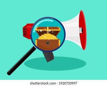 Advertising is building resources. vector illustration