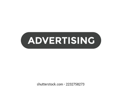 botón Publicidad. plantilla de banner web Vector Ilustración