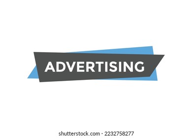 botón Publicidad. plantilla de banner web Vector Ilustración