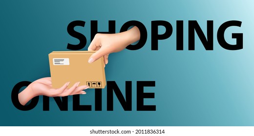 Advertising with buy products and services through shopping online applications. The concept delivers import-export transportation order instant shipping from seller to buyer for vector illustration