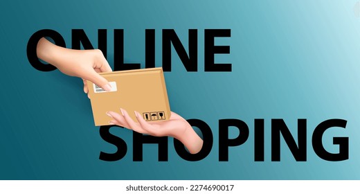 Advertising with buy products and services through shopping online applications. The concept delivers import-export transportation order instant shipping from seller to buyer for vector illustration