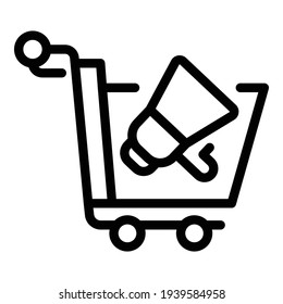 Advertising campaign icon. Outline advertising campaign vector icon for web design isolated on white background