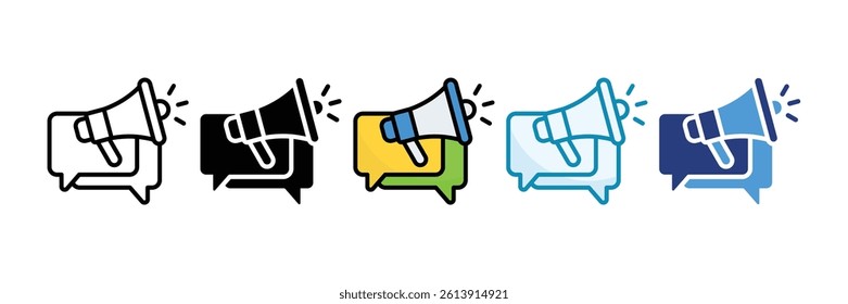 Advertising Campaign Icon Set Multiple Style Collection