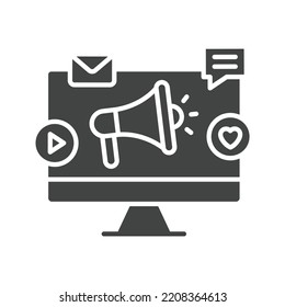 Advertising Campaign icon vector image. Can also be used for Digital Marketing. Suitable for mobile apps, web apps and print media.
