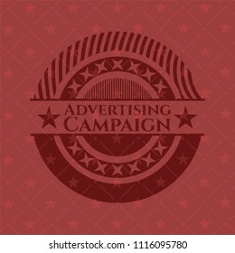 Advertising Campaign vintage red emblem
