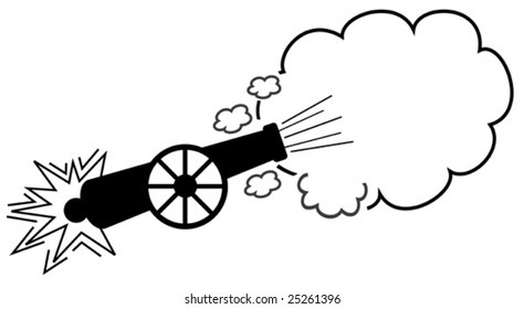 advertising cannon. Designed for advertisement and content to be added