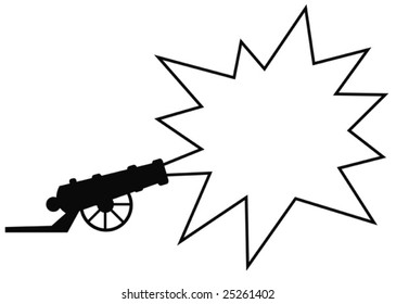 advertising cannon. Designed for advertisement and content to be added