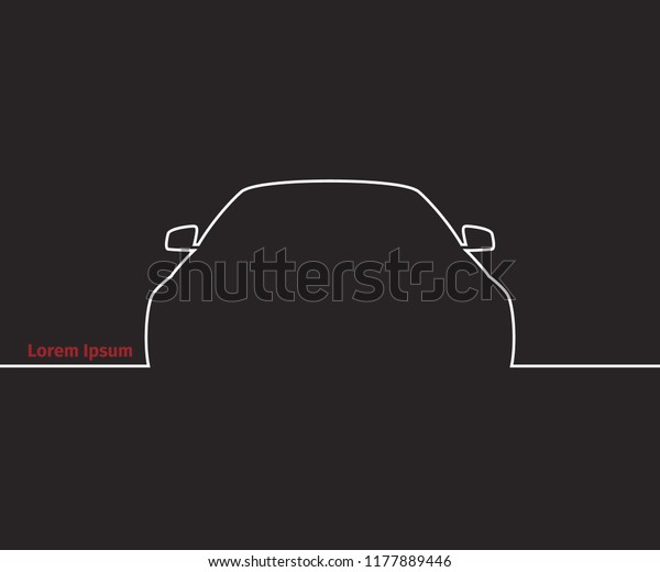 Advertising
card with cars silhouette, black
background