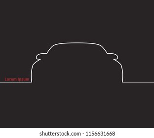 Advertising card with cars silhouette on black background