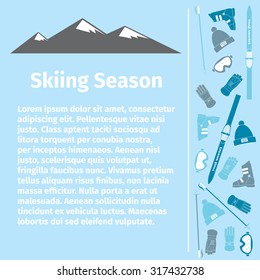 Advertising card for extreme sport, vector illustration
