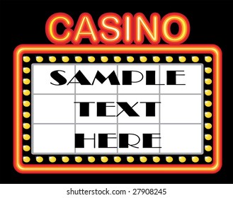 Advertising casino background with neons