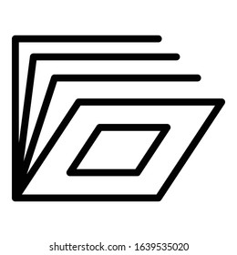 Advertising catalog icon. Outline advertising catalog vector icon for web design isolated on white background